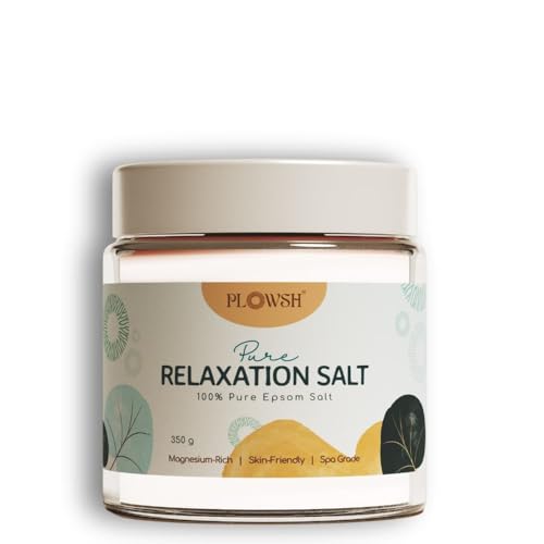 Image of 350gm Pure Epsom Bath Salt 100% Premium Magnesium Sulfate Crystals For Relaxation, Muscle Comfort & Foot Care | Unscented Quick Dissolving Spa Soak Salt For Pedicure, Tired Legs & Body Wash