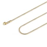 HZMAN 2.0mm Gold Snake Chain Necklace for Men Women Thin Stainless Steel Chain Necklace 16'-30'' Jewelry Gift (Gold,2.0mm,24)