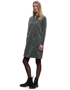 Street One Damen 1408994 Cordkleid mit Zipper, Balsam Green, 40