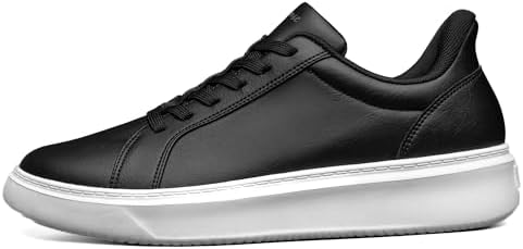 （03:00時点） [フォクスセンス] スニーカー 【立ったままスッと履ける 理学療法士推薦】 ウォーキングシューズ レースアップ カジュアル ビジネスシューズ メンズ レディース 防水 世界一快適 通勤 歩きやすい 立ち仕事 軽量 ブラック/ホワイト 25.0 cm T1018-02