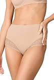 Goldenpoint Donna Intimo - Parte Bassa del Completo Intimo - Slip Fianco Alto Shaping Decor Taglia M Colore Nude