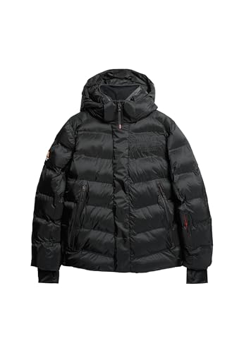 Superdry Herren Ski Sport Steppjacke Schwarz M