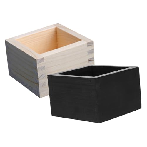 PRETYZOOM 2pcs Box Wooden Sake Cup Sake Cup Storage Holder Sake Cup Container