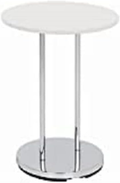 HAKU Furniture, Side Table Chrome High-Gloss Chrome/White, Height 55cm