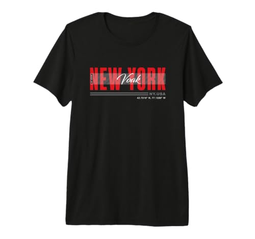 Voak, New York Streetwear Bold Red Urban Design Premium Tri-Blend T-Shirt