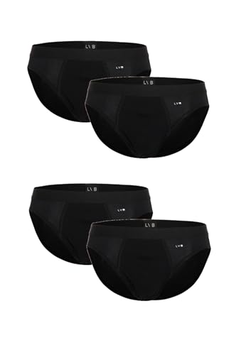 LVB Slip Uomo Multipack x4, Nero, Taglia XL