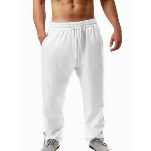 Men's Casual Pants Lightweight Comfortable Elastic Waist Breathable Trousers for Daily Wear Outdoor Activities3