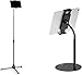 Price comparison product image Durable Tablet Holder Twist Combi Pack with Gooseneck - for Tablets and Mobiles 4.7-13 Inches - Includes Table and Floor Stand - 360 Degree Rotation - Black