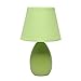 Simple Designs LT2009-GRN Mini Oval Egg Ceramic Table Lamp, Green