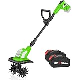 Motocoltivatore elettrico senza fili, mini motocoltivatore portatile con batteria 21 V, la...