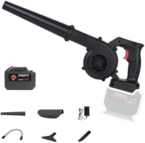 Cordless Leaf Blower, 96V High-Power Electric Garden Vacuum, Portable Blade Blowing Machine for Lawn Care and Yard Maintenance