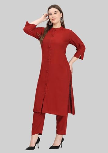 Image of SINDOORI Collar Kurta for Women Solid Colour S to 6XL Plus Size Kurta for Women