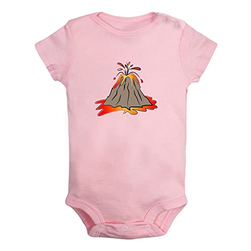 Nature Volcano Patrón Mamelucos Para Bebé, Monos Para Bebés Recién Nacidos, Trajes Para Niños De 0-24 Meses Ropa, Rosa Tipo a, 6-12 Meses Cover