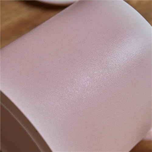 Taza de café de cerámica rosa de 11.5 oz con tapa para té, agua y jugos 5