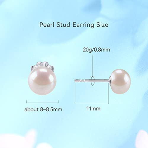 Limerencia Hypoallergenic F136 Pure Ttitanium Handpicked White Freshwater Cultured Pearl Earrings G23 Implant Grade Piercing Studs3