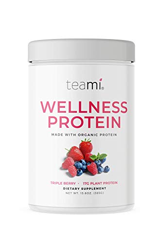 Teami Vegan Protein Powder With Organic Ingredients - Smooth Plant Based Pea Protein Powder With Low Net Carbs, Non-Gmo, Dairy Free, Soy Free, No Sugar Added - Triple Berry (14 Servings, 13.6 Ounce) #TOP29