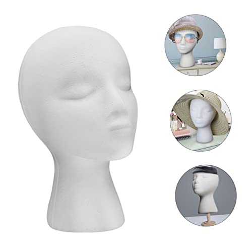 NOLITOY 1 Unidade Cabeça De Manequim Suporte De Cabeça De Peruca De Espuma Suporte De Exibição De Pe