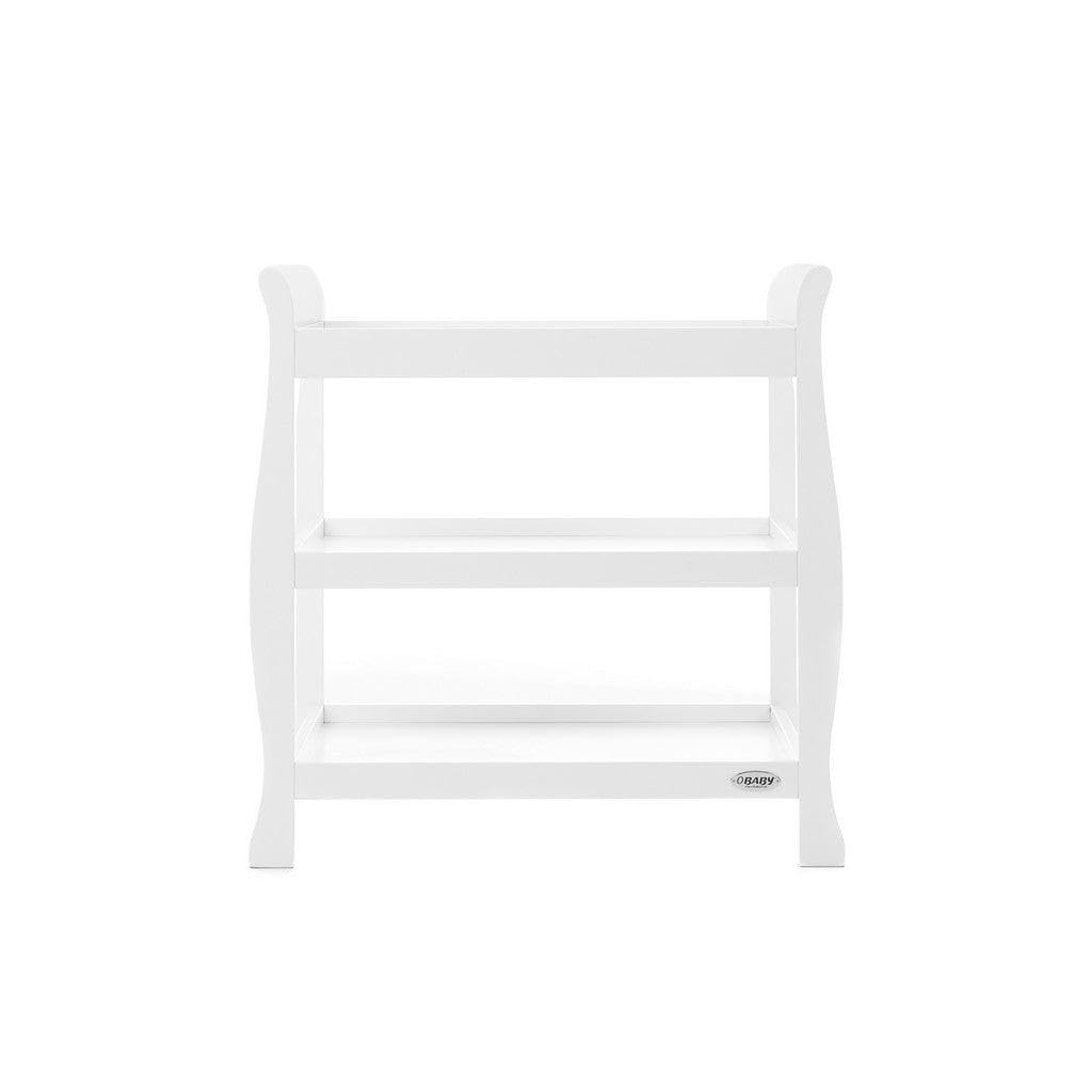 Obaby Stamford Open Changing Unit White, Nursery Changing Station with Open Shelves for Baby Essentials and Organisation