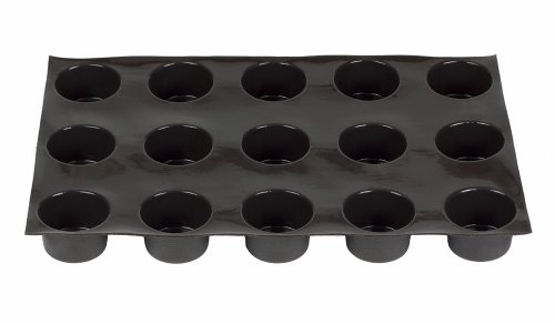 Sasa Demarle FP 01601 Flexipan 6.5-Ounce Muffin Pan with 15 Molds, Jumbo