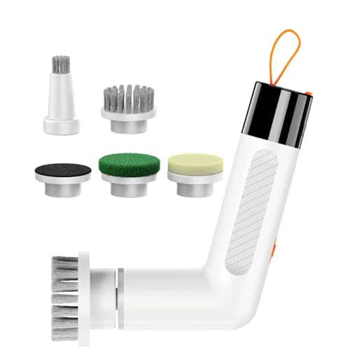 Brosse de Nettoyage pour Douche,Nettoyeur de Cuisine Portable | Brosse Électrique sans Fil avec Têtes Remplaçables pour Carrelage, Joints et Baignoire