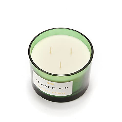 Fraser Fir 3-Wick Festive Scented Soy Candle 17Oz - Holiday & Winter Festive Home Fragrance - Aromatic Fraiser Woody Balsam Non-Toxic Candles - Frasier Candle, Hand Made - Inspired By Christmas Trees #TOP2