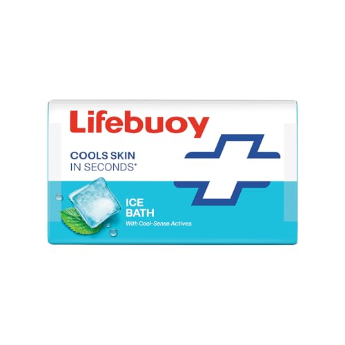 Image of LIFEBUOY Ice Bath Soap Combo Pack of 5, 125g each, for Rapid Heat Relief, with Menthol and Cool Sense Actives, Refreshing Fragrance, Designed for Indian Summer, for Men and Women