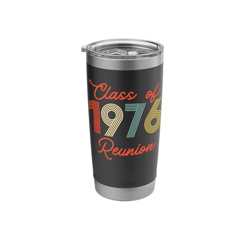 Vintage Class of 1976 Reunion High School Party Matching Tee Stainless Steel Insulated Tumbler