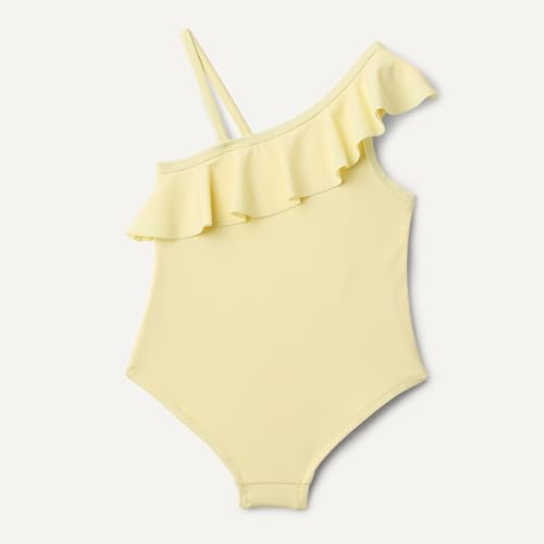 Image of Amazon Essentials Girls and Toddlers' Asymmetric Frill One-Piece Swimsuit