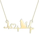 Collar para mujer, collar de corazón para mascotas, joyería de recuerdo de mascotas, regalo conmemorativo para mascotas, regalo para amantes de las mascotas