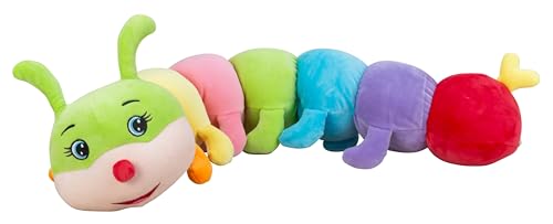 Geschenkestadl Bunte Kuscheltier Raupe Plüsch 90 cm Plüschtier