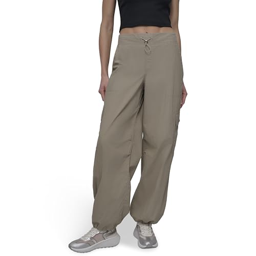 DKNY womens Wide Leg Adjustable Waistcord Cargo Pant