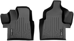 SMARTLINER Custom Fit First Row Floor Mat Liners Black Compatible with 2020-2023 Compatible with Ford Transit with Vinyl Flooring (No Transit Connect)