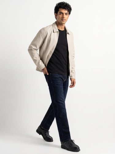 Image of Spykar Men's Ricardo Straight Fit Jeans | Mid Rise | Casual Denim | Non-Stretch Fit | Jeans for Man