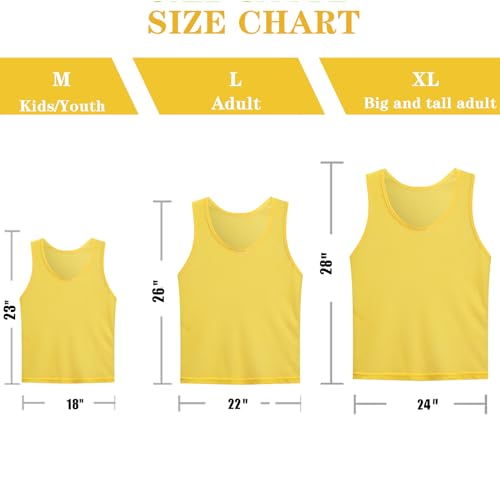 Image of Scrimmage Vests Pinnies Team Practice Jerseys for Kids,Youth and Adult Sports Soccer,Football,Basketball(12 Pack)
