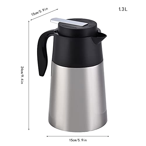 Stainless Steel Thermal Pot Coffee Thermal Urn Insulated Double Walled Water Pot, For Coffee Hot Water Tea Hot Beverage(1.3L) #TOP1