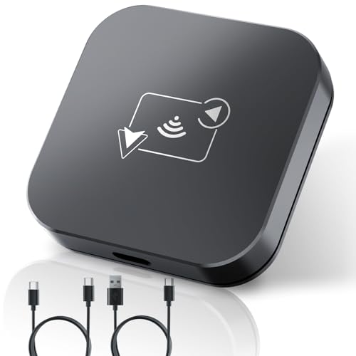 ALIESTFDNO 2 in 1 Wireless CarPlay Adapter,Converts Wired to Wireless Carplay Fit for OEM Wired Carplay,Plug & Play, CarPlay Wireless Adapter for iPhone iOS 10+ & Android 11+,Cars from 2016