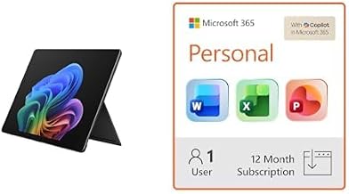 Microsoft Surface Pro (2026) 13-inch 2-in-1 Laptop, Snapdragon X2 Elite, 16GB RAM, 1TB SSD, Windows 11 365 Personal 12-Month Subscription Bundle