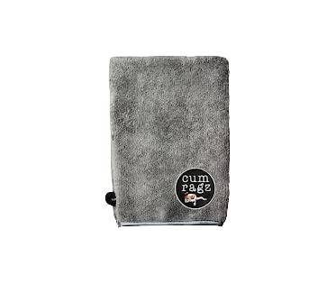 Soft Washable Cum Rag - Ideal Sex Towel, Jizz Cloth & Jackoff Wipe - Great Bachelor & Valentine's Gag Gift (Gray)