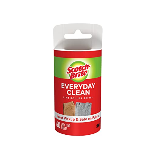 Scotch-Brite Lint Roller Refill, Works Great On Pet Hair, 60 Sheets ( Pack Of 6 ) ( Packaging May Vary ) #TOP23
