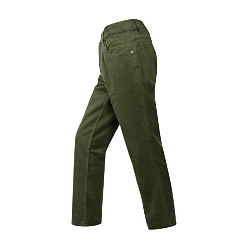 Preisvergleich Produktbild Hoggs of Fife Herren Moleskin Jeans Dunkel Olive