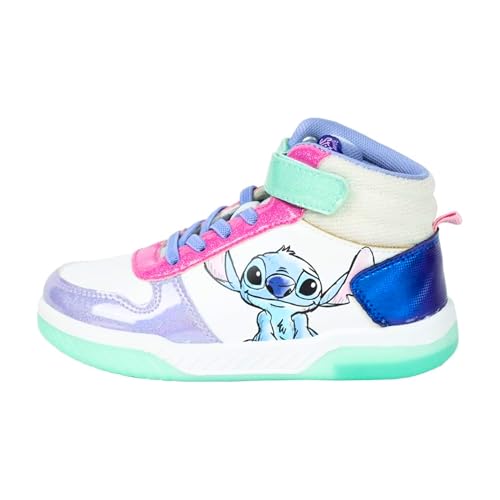 Disney Stitch Zapatos Niñas, Calzado Stitch Deportivas Altas Luces, Regalo Niñas y Adolescentes, Talla EU 33