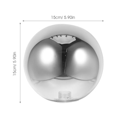Image of 5.90 Inch Smoke Gray Glass Ball Lampshade Replacement Globe Shade for Pendant Light Fixture Round Lamp Cover for Home and Office Lighting