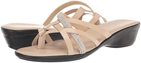 Tuscany by Easy Street Women's Aldina Slide Sandal, Sand, 5 | Image 6