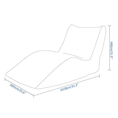 Teerwere Small Sofa Sofa Chair Bed For Pool Camping Outdoors Lazy Bag Cloud Couch Soft And Comfortable Garden Bean Bag (Color : White) #TOP4