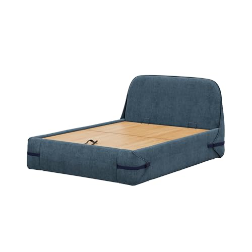 Image of Wakefit Hibernis Queen Size Hydraulic Storage Upholstered Bed