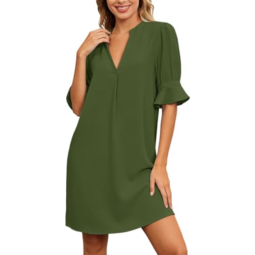 Robe d'été fluide anti-chaleur à taille smockée ultra confortable