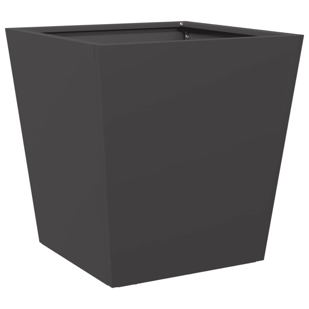 Set di 2 vasi per piante, 40 x 40 x 40 cm, in acciaio, resistenti alle intemperie, ideali per balconi, giardini, terrazze, stanze, protezione da sguardi indiscreti, resistenti al gelo, con