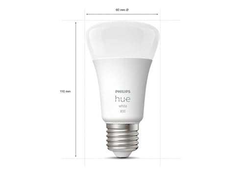 Pack de 2 Ampoules Connectées Philips Hue White E27 9W – 800 Lumens Bluetooth - vue 8