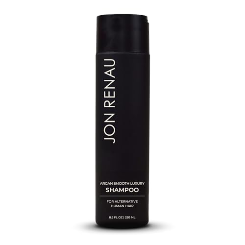 Jon Renau Argan Smooth Luxury Shampoo, Gentle Hydrating Cleanser with Argan Oil, Color Safe Formula for Human Hair Wigs and Toppers, Moisture Rich and Sulfate Free, Wig Care Products