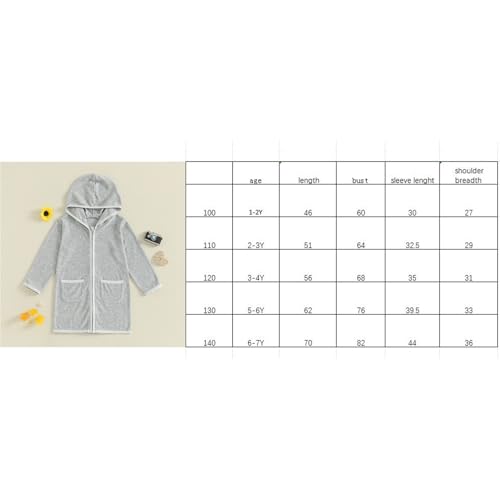 Image of Girls Boys Terry Cloth Swim Cover Up Zip Up Hooded Bathing Suit Coverup Wraps Kids Pool Beach Robe Cover-Up Kimono